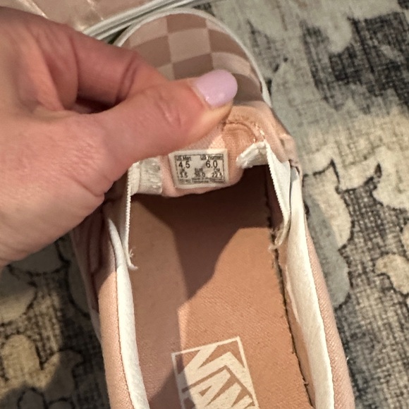 Vans Pink and White Checkerboard Slip-On Shoes - Picture 4 of 4